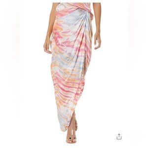 New Young Fabulous & Broke bahama wash Sarong Cover-Up midi maxi skirt S